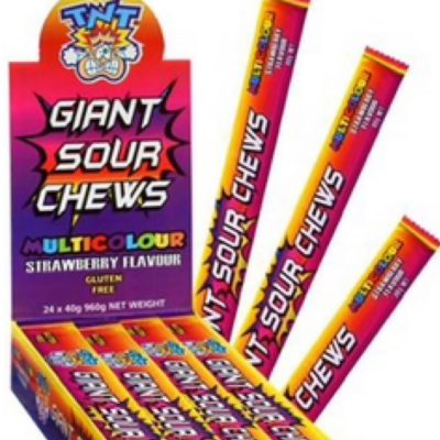 Giant Sour Chews Strawberry