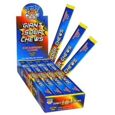 Giant Sour Chews - Blue Raspberry